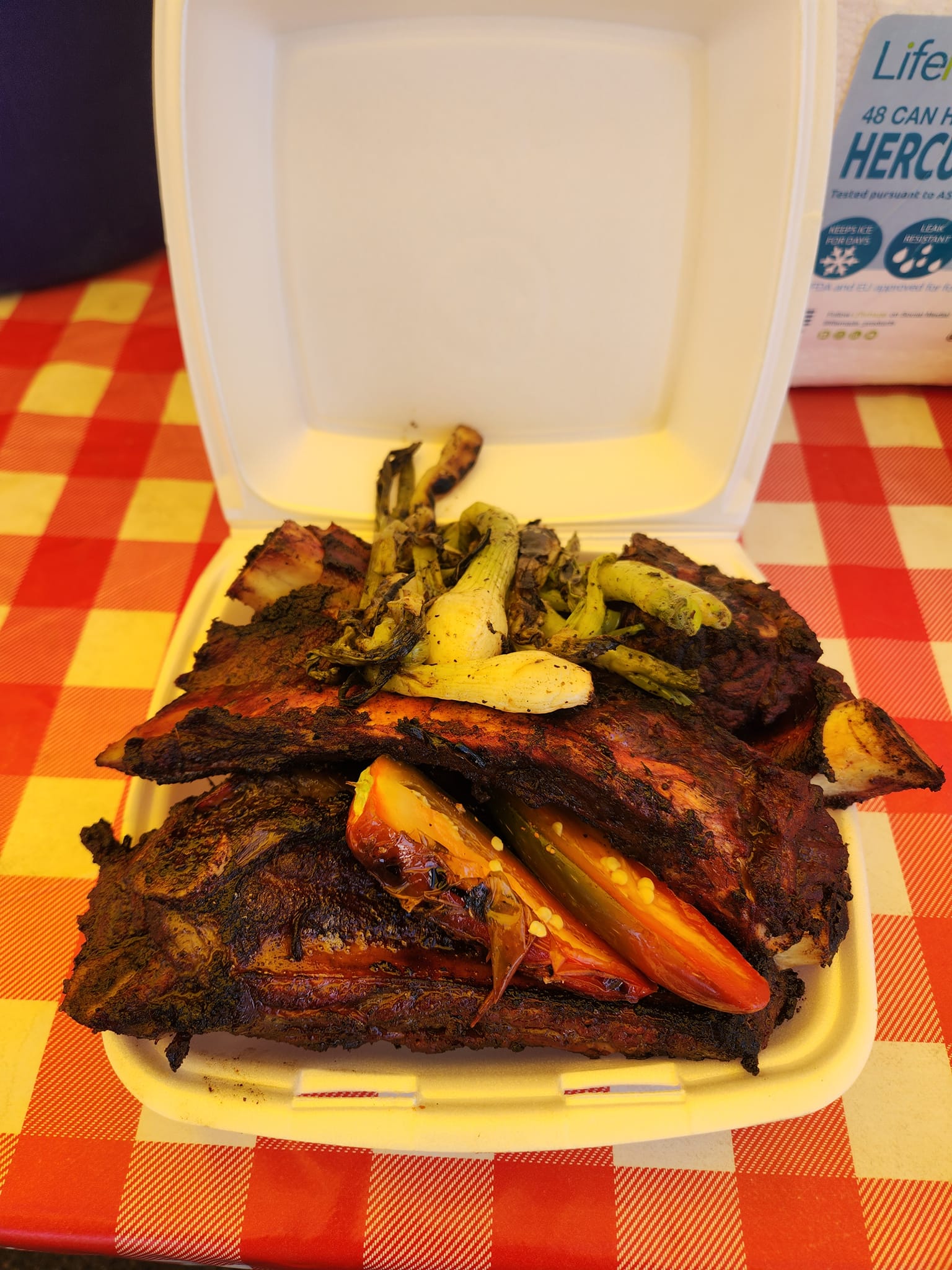 Tender BBQ ribs glazed with sauce